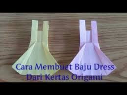 Kamu bisa menemukan penjual kertas origami dari seluruh indonesia yang terdekat dari lokasi & wilayah kamu sekarang. Cara Membuat Baju Dress 1 Dari Kertas Origami Youtube Origami Crafts For Kids Crafts
