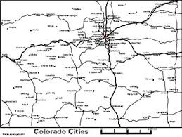 colorado road map travel time map city mileage chart by a