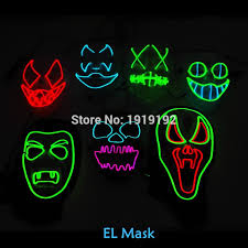 el wire mask light up neon skull led mask for halloween party and concert scary party theme cosplay payday series mask led mask halloween masks halloween party