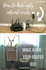 So Verstecken Sie Drahte Mit Einem Mid Century Beistelltisch Elektrokabel Verstecken Router Verstecken Kabel Verstecken