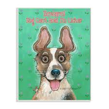 Dachshund love reserved parking sign board. Harriet Bee Beware Dog Can T Hold Its Licker Funny Cartoon Pet Design By Gary Patterson Drawing Print Wayfair
