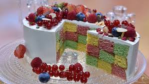 Das Grosse Promibacken Bunte Schachbrett Torte Rezept Schachbrettkuchen Torten Rezepte Bunte Torte