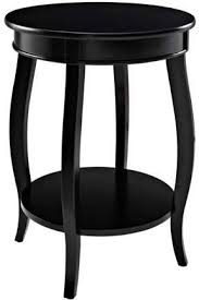 Powell Round Side Table With Shelf Multiple Colors Walmart Com Black Round Table Black Accent Table Powell Furniture