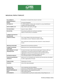 Do the preparation task first. Individual Profile Template In Word And Pdf Formats