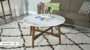 Shop online or visit a showroom! Belham Living James Round Mid Century Modern Marble Coffee Table Product Review Video Youtube