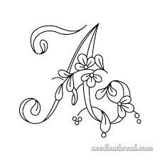 This one was scanned from an antique, circa 1860 ladies hand book, this book is filled with all sorts of different sewing and embroidery designs! Floral Script Monogram For Embroidery A D Needlenthread Com