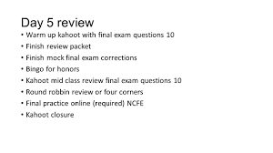 We did not find results for: Review Week Day 4 Review Options 1 Warm Up Kahoot With Final Exam Questions Go Over Part Of Review Sheet Atmosphere Info 3 Four Corners Game Ppt Download