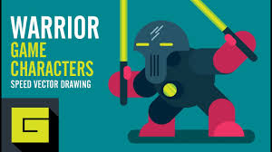 Players choose the picture from list and then make best copy of the. Speed Drawing How To Draw Game Character Space Warrior Adobe Illustrator Youtube