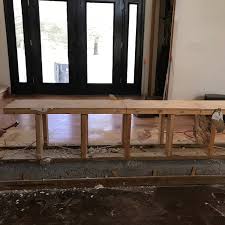 built a step around the living room