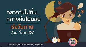 กลางว นไม ต น กลางค นไม นอน เร งว นตายด วยโรคร าเร ง infographic in th อ นโฟกราฟ ก ส ขภาพ ออกกำล งกาย