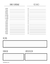 free daily planner template customize then print