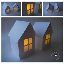Photophore Maison En Papier Instants Papiers Maison En Papier Maisons En Papier Maison De Noel