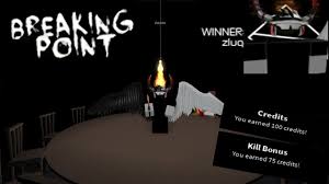 Roblox breaking point is a roblox based game where some players can sit at a round table and try to kill each other. Roblox Breaking Point How To Always Win In Duck Duck Stab And Duel Vote Youtube