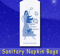 Fischer Paper Products 410-1 Sanitary Napkin Bags 4 x 2 x 9 Printed