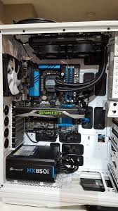 Black And White Gaming Pc Build Dko6 S Completed Build Core I7 4790k 4 0ghz Quad Core Geforce Gtx 1080 8gb Founders Edition Phantom 820 White At Custom Computer Custom Pc Computer Setup