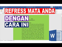 Cara Mudah Merubah Warna Background Pada Lembar Kerja Microsoft Word Youtube