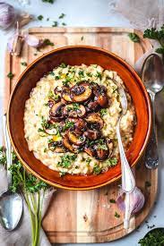 Vegan Mushroom Risotto Recipe Easy Gluten Free Two Spoons Recipe Risotto Recipes Easy Mushroom Risotto Recipes Easy Vegan Risotto