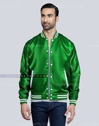 Kelly Green Satin Jacket Be Ready For Game Or Victory Party
