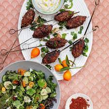 A Colorful Modern Easter Brunch Menu Summer Appetizer Recipes Appetizer Recipes Lamb Kebabs
