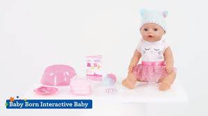 Baby Born Interactive Doll Blue Eyes Toysrus Interactive Baby Interactive Baby Dolls Baby Born