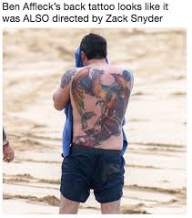 Ben Affleck S Back Tattoo Ben Affleck Tattoo Ben Affleck Back Tattoo