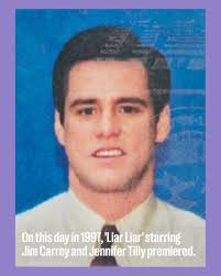 On this day in 1997, a whopping 28 years ago, the hilarious 'Liar Liar'  starring Jim Carrey and Jennifer Tilly premiered, and saw Fletcher Reed's  chaotic day of truth-telling! 🎬 Last year,