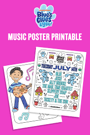 Be sure to visit many of the other cartoon coloring pages aswell. Blue S Sing Along Spectacular Music Poster Printable Nickelodeon Parents