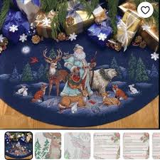 Mystical angel tree skirt item code: Christmas Tree Skirt Pattern Christmas Tree Counted Cross Stitch Pat Christmas Tree Accessories Christmas Tree Skirts Patterns Cross Stitch Patterns Christmas