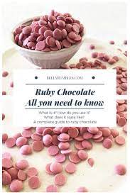 What Is Ruby Chocolate All You Need To Know Chocolate Baking Chocolate Desserts Callebaut Chocolate