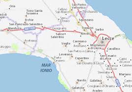 In questa mappa con la cartina del salento, potete avere dei riferimenti precisi sulle strade da percorrere per raggiungere i principali comuni della provincia di lecce. Mappa Michelin Veglie Pinatina Di Veglie Viamichelin