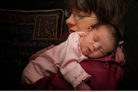 New mom with daughter