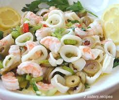 Poach the shrimp first, defrost your shrimp if necessary. Shrimp And Calamari Salad 2 Sisters Recipes By Anna And Liz