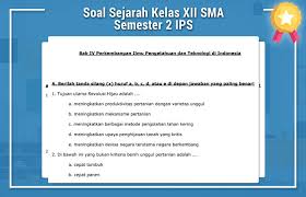 Soal Sejarah Kelas Xii Sma Semester 2 Ips Idn Paperplane