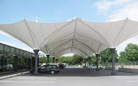 Bochum Membrandach Trichterschirm Umbrella Membrane Polyester Pvc Curved Patio Pergola Shade Structure