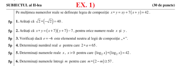 I se asociază numărul întreg. Legi De Compozitie Proprietati Exemple Comutativitate Asociativitate Element Neutru Element Simetrizabil Exercitii Rezolvate Bac Matematica Jitaruionelblog Pregatire Bac Si Evaluarea Nationala 2021 La Matematica Si Alte Materii Materiale