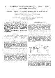 Telekom research & development sdn. Pdf A 3 5 Ghz Medium Power Amplifier Using 0 15 Âµm Gaas Phemt For Wimax Applications Arjuna Putra Aldino Academia Edu