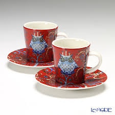 Designer klaus haapaniemi's taika (meaning magic in finnish) inspires imagination and storytelling, letting you choose from a variety of bold and enchanting pieces. Le Noble Iittala Taika Owl Red Seasonal Product Espresso Coffee Cup Saucer 100ml Set Of 2