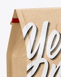 Download Kraft Paper Coffee Bag Mockup In Bag Sack Mockups On Yellow Images Object Mockups