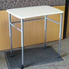 Herman Miller Resolve Adjustable Height Rolling Side Table Colour Off White Greycondition Used Usage Side Tab Used Office Furniture Small Room Decor Table
