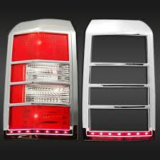 Jeep Patriot Tail Light Bezel Trim Covers Chrome Plated With Led 2pc Mtlb518 Jeep Patriot Chrome Plating Tail Light