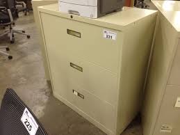 How to remove hon lateral file cabinet drawers model h682, how to remove hon how to correctly remove drawers from techline lateral filing cabinets. Beige Steelcase 3 Drawer Lateral File Cabinet Able Auctions