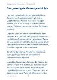Hier findet ihr ein paar kostenlose, unterhaltsame, lustige und / oder spannende kurzgeschichten & geschichten für kinder zum ausdrucken (pdf), die ich mir selbst ausgedacht habe. Gruselgeschichten Zum Vorlesen