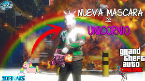 Dibujos para pintar unicornios online y para imprimir. Nueva Mascara De Unicornio Gta 5 Online Dlc Navidad Youtube