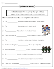 collective nouns worksheets