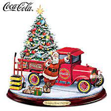 This is a christmaas tv video commercial from coca cola polar bears and titled the christmas tree. Coca Cola Bringing Home The Tree Illuminated Christmas Sculpture With Santa Vintage 1930s Delivery Truck With Coke Logos