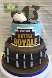 Battle Royale Fortnight Grenade Bullets Celebration Cake Cake Party Cakes Birthday Party Cake