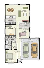 One story house plans are great for new families or empty nesters. Single Story Home Floor Plan With 3 Bedrooms 2 Baths Double Garage And 150 Square Meters Porch House Plans House Plans Family House Plans