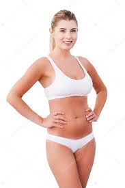 5 out of 5 stars. Feeling Young And Confident Beautiful Mature Woman In Underwear Holding Hands On Hip And Smiling While Standing Isolated On White 44556315 Larastock