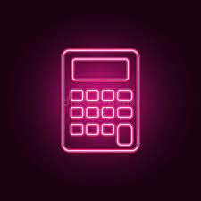 Free calculator icons in various ui design styles for web and mobile. Calculator Neon Icon Elements Of Measure Set Simple Icon For Websites Web Design Mobile App Info Graphics Stock Illustration Illustration Of Symbol Calculate 148089692