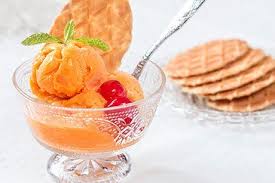 Mandarinensorbet Rezept Rezept Orangeneis Rezepte Sorbet